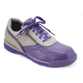 Rockport Mens 7100 Prowalker Purple Leather Low Casual Oxford Shoes 