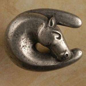  For Luck Horse Pewter Cabinet Knob/Pull: Home Improvement