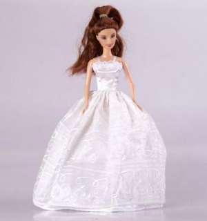New barbie Clothes evening Dress Gown for Barbie Doll Gift free 