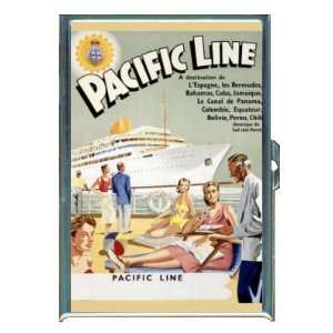  PACIFIC LINE OCEAN LINER SHIP ID Holder, Cigarette Case or 