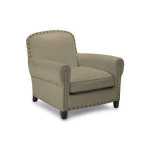 Williams Sonoma Home Eaton Club Chair, Classic Linen, Flax, Polished 