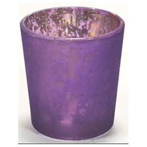  Purple Mercury Glass Votive Holder 2.5 Inches Set of 6 