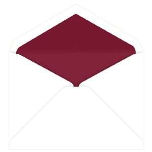   Envelopes   Tiffany White Burgundy Lined (50 Pack)