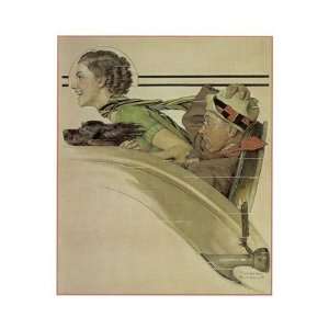  Rumble Seat, Note Card by Norman Rockwell, 5x7: Home 