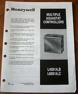 Honeywell L4081A,B, L6081A,C Multiple Aquastat Controllers 