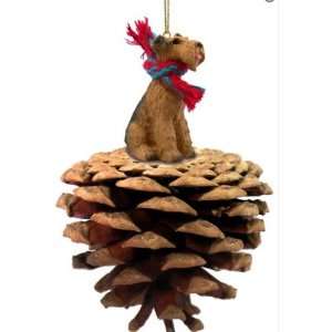  Airedale Terrier Dog Pinecone Ornament