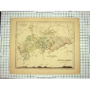   DOWER ANTIQUE MAP c1790 c1900 CENTRAL GERMANY PRUSSIA: Home & Kitchen