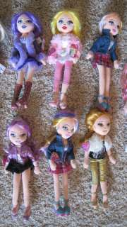 Lot of 13 TY Girlz 12 Bendable Dolls Blonde Purple Red Rainbow Hair 