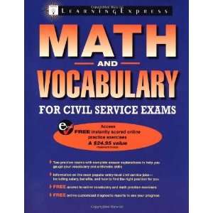  Math and Vocabulary for Civil Service Exams [Paperback 