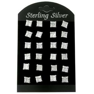 12PAIRS WHOLESALE LOT SILVER STUD EARRING FS!!  