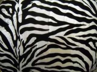 14 pc Black/White Silk Zebra Comforter & Drape Set TWIN  