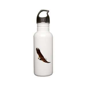    Trek Water Bottle Clear Blk Bald Eagle Flying 