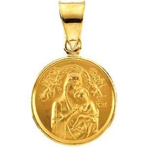  18K Yellow Gold 13.00 mm Perpetual Help Medal CleverEve 