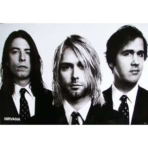  Nirvana Well dressed Black & White Poster Kurt Cobain Dave 