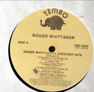 Roger Whittaker: Greatest Hits Vol 2 LP VG++ Canada  
