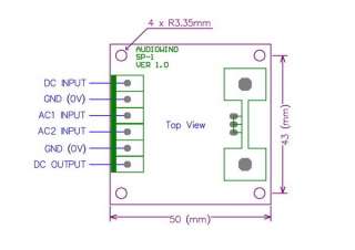 Power Supply Module, AC/DC in, 5V out, Based on 7805 IC  