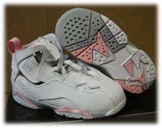 Nike True Flight White Pink Grey Toddler Sneakers Sz 6  