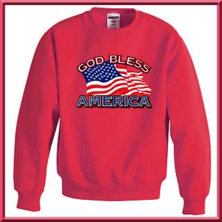 God Bless America US Flag Patriot Zip Up Hoodie,Sweatshirt S,M,L,XL,2X 