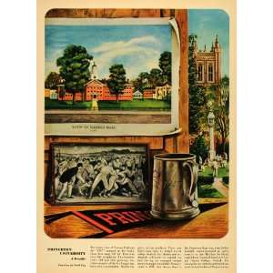 1947 Print Princeton University Cleveland Tower Nassau 