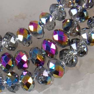 K122 8x5 35Pcs AB Clear Faceted Crystal Loose Beads  