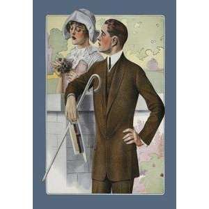  Vintage Art Dapper Man and Maudlin Girl   11178 x: Home 