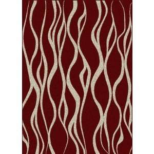  1810/RED/PEARL Bella Reeds Red / Pearl Contemporary Rug Color: Red 