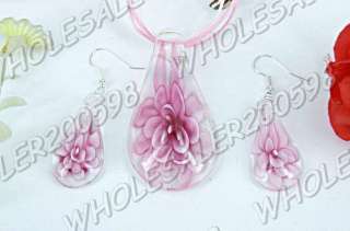 20sets 4styles Lampwork Glass Pendant Necklace+Earrings  