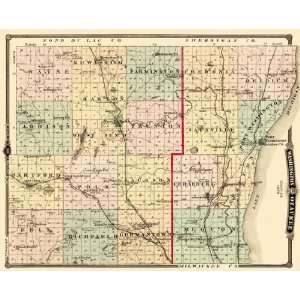   & OZAUKEE COUNTY WISCONSIN (WI) LANDOWNER MAP 1878