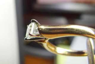 14k Gold Princess Cut .57ct Diamond Engagement Ring  
