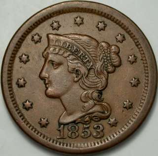   Large Cent AU+++ NEAT RPD and a Very CHOICE Coin SO NICE  