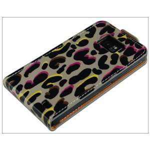  Leopard Flip Leather Hard Case Cover for Samsung Galaxy S2 