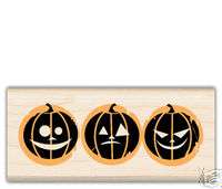 Inkadinkado Rubber Stamps GHOULISH GOURDS Halloween NEW  
