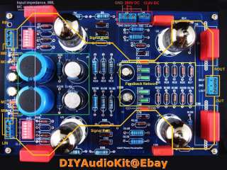 12AX7 (ECC83) MM MC Phono Turnable Tube Preamplifier DIY Kit ref VTL 