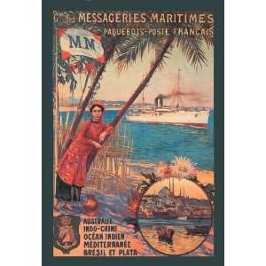  Messageries Maritimes French Cruise Line Ports Australia 