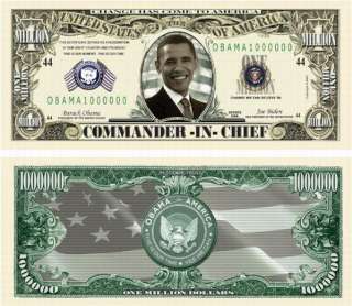   25 total million dollar barack obama bills our picture in auction does