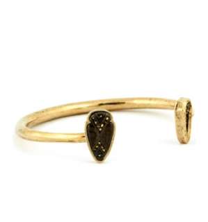 HOUSE OF HARLOW 1960 Gold Arrowhead Pave Crystal Cuff Bracelet, NWT 