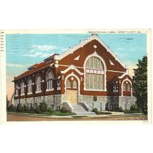 1940s Vintage Postcard   Presbyterian Church   Granite City Illinois