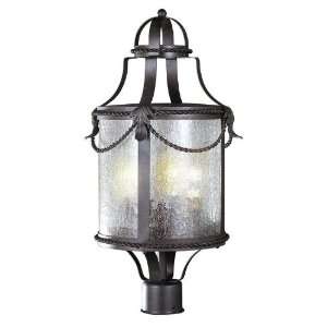 Old World Charm Collection Pole Mount Light Fixture In Bronze Finish 