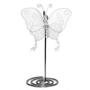  White Butterfly Card Holder, Pack of 6: Health & Personal 