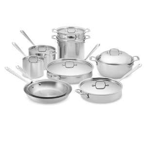  All Clad 15 Piece Stainless Steel Set