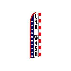  Car Wash (Stars & Stripes) Feather Banner Flag (11.5 x 3 