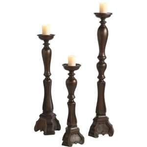   Chocolate Brown Floor Pillar Candle Holders 49 Home & Kitchen