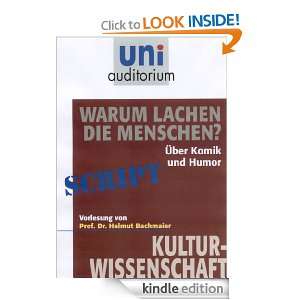 Warum lachen die Menschen? Kulturwissenschaft (German Edition 