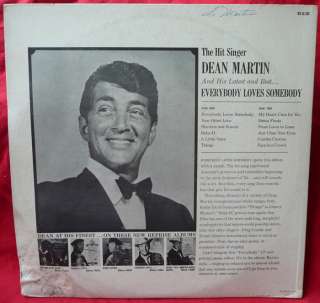 DEAN MARTIN everybody loves somebody ST LP record NM  