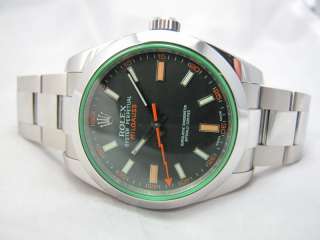 ROLEX MILGAUSS GREEN 116400V MINT COMPLETE BOX & PAPERS G SERIAL 3 YR 