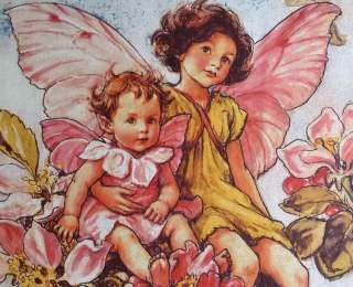 34 FRINGED WALL HANGING WOVEN TAPESTRY FAIRY AND BABY  