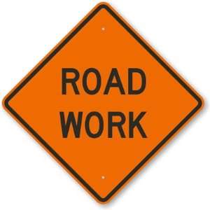  Road Work Aluminum Sign, 24 x 24 Office Products
