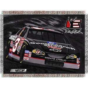  Dale Earnhardt #3 NASCAR Fuel Woven Tapestry Throw 