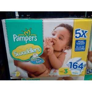  Pampers Swaddlers Size 3 164 Ct 