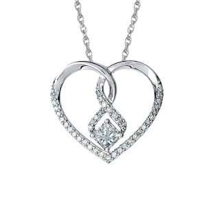   Ambras P3428SS Sterling Silver .25ctw Diamond Heart Pendant Ambras